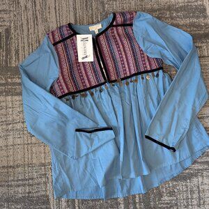 NWT BLUE WITH SPANGLES HAYDEN GIRLS TUNIC - SIZE 13/14